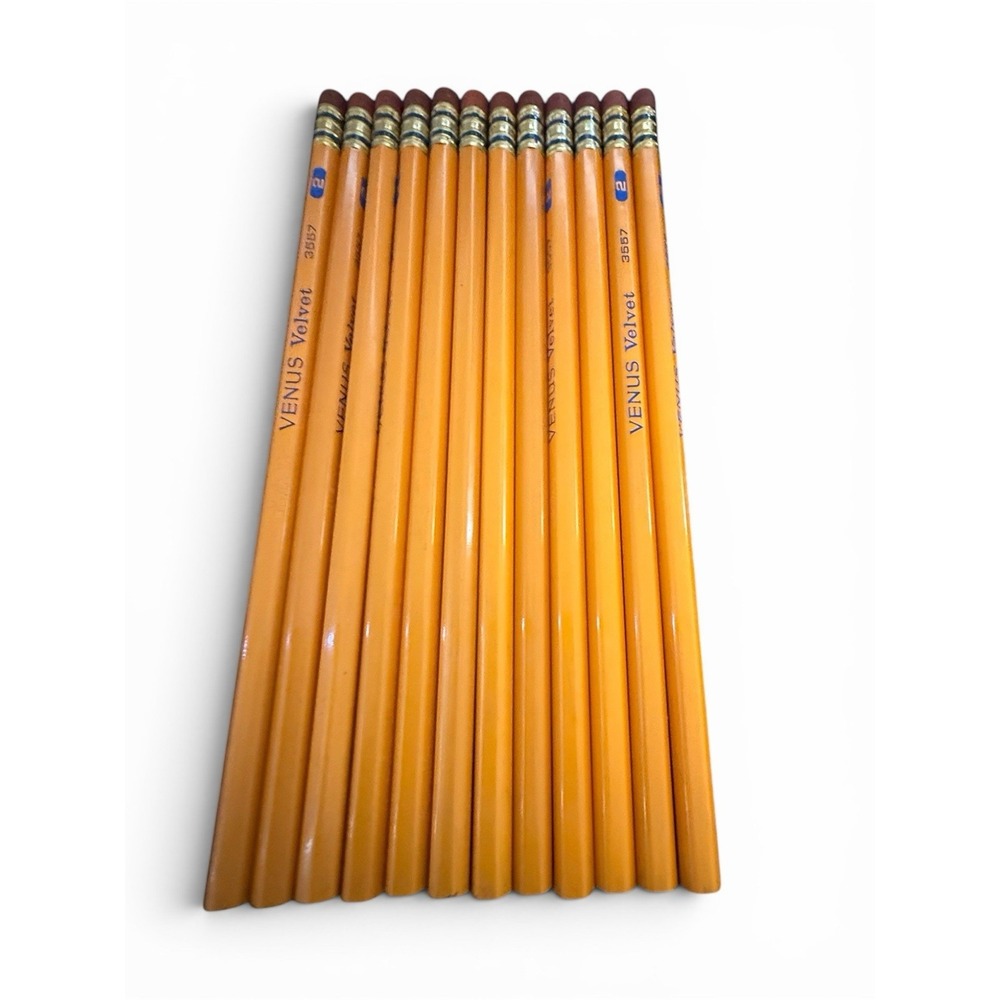 Vintage Venus Velvet Blue Band No.2 Medium Soft Pencils #3557 Box Of 1 Doz.